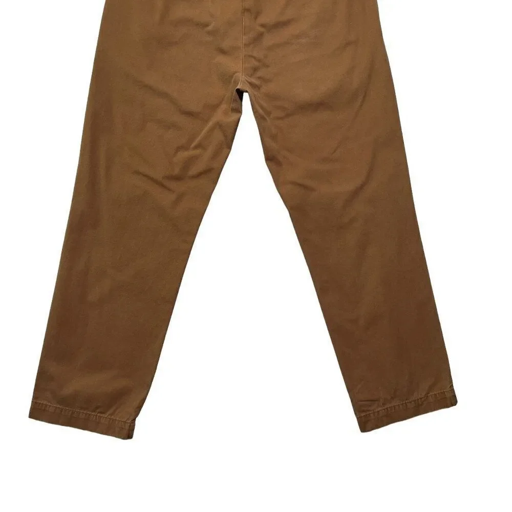 Banana Republic Emerson Pants Men's 35 Brown Straight Chino Cotton Khaki Casual‎